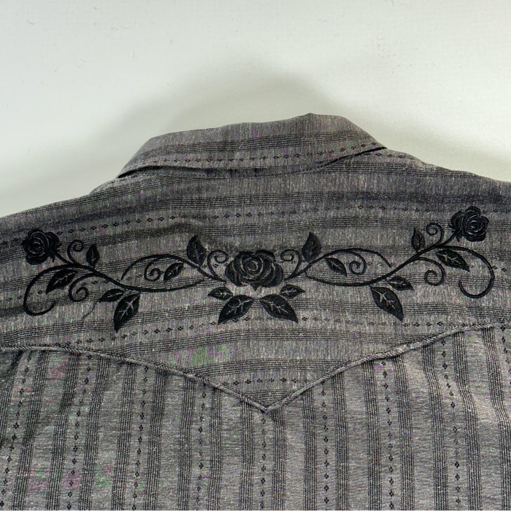 Roper Western Snap Shirt Floral Embroidery Women’s XL - Picture 9 of 11